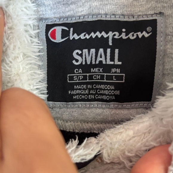 Champion Black and Cream Hoodie for Men - Picture 2 of 5